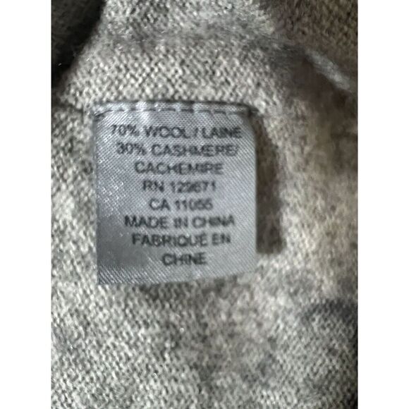 360 Cashmere Womens XS Skull Roses Wool Cashmere Sweater Gray Black Long Sleeve - Picture 8 of 9